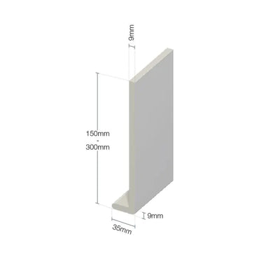 UPVC Fascia Capping Board – Black Ash, 5m x 150mm (Standard)