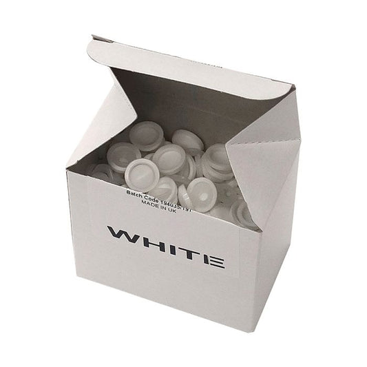 White Screw Cover Cap & Washer - Pack of 100