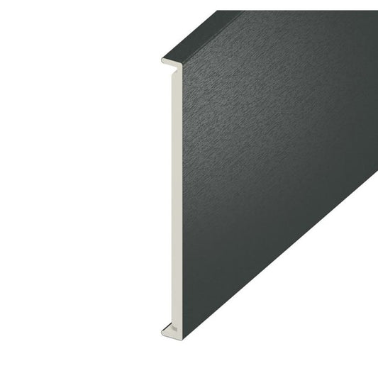 Anthracite Grey Woodgrain Double Edged Fascia Board - Length 5m x Width 450mm