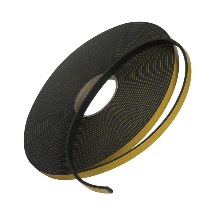 Black Double Sided Adhesive PVC Tape - 10mm x 1mm x 50m