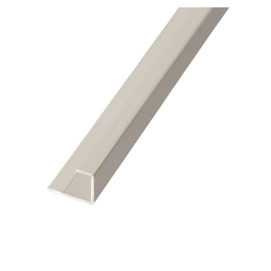 Chrome PVC Starter Trim U Channel for Storm 10mm Bathroom Cladding - 2.4m