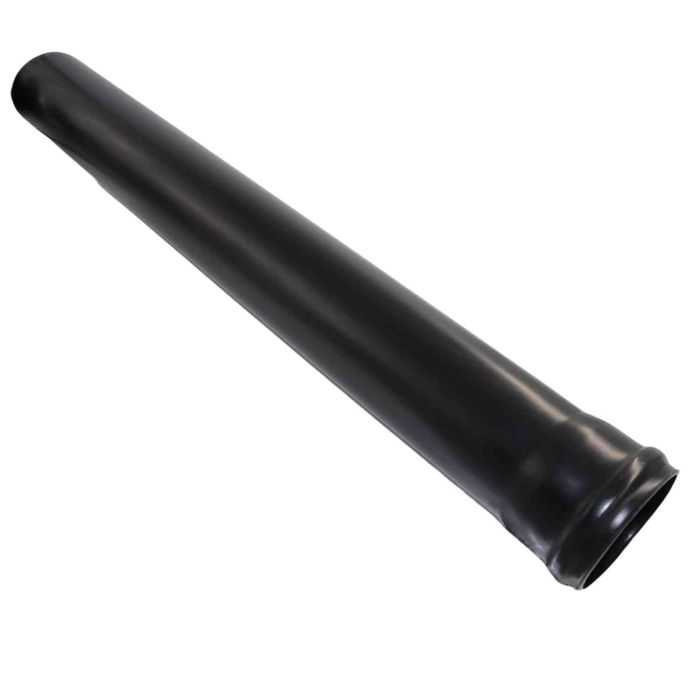 Black Single Socket Soil Waste Pipe - 110mm x Length 3m