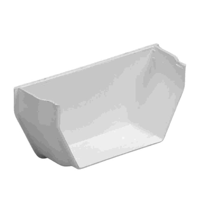 White Square Guttering Internal Stop-end - 114mm