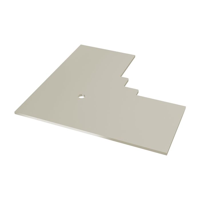 Oyster White Horizontal Coastline Cladding 90° Internal Corner End Cap