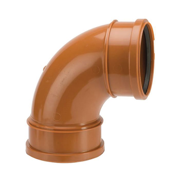 Terracotta Underground Drainage 87.5° Double Socket Bend - 110mm