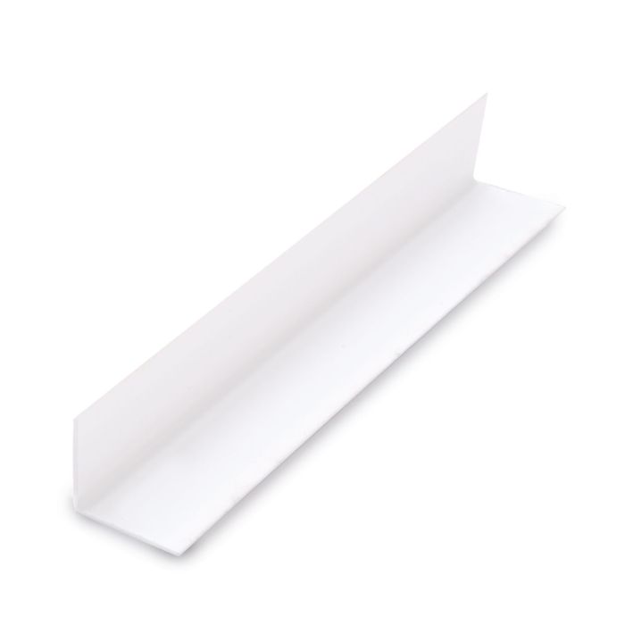 Guardian White PVC Decor Cladding 15mm Right Angle Trim - 2.7m