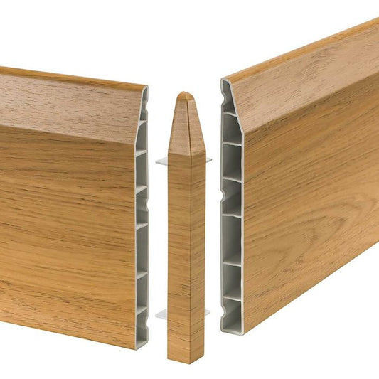 Oak Skirting Board Chamfered External Corners Pack of 2 - 150mm