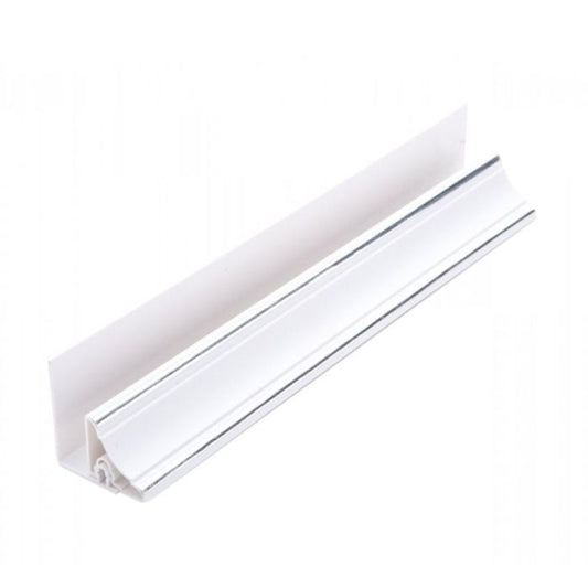 Guardian Chrome PVC Decor Cladding 8mm 2 Part Wall Ceiling Cove Trim - 2.7m