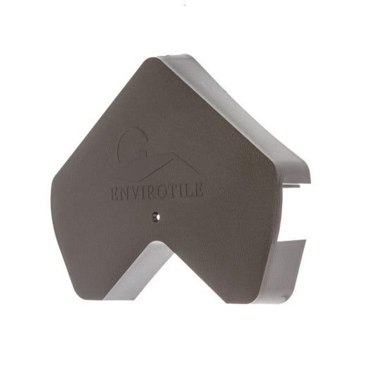 Brown Envirotile Plastic Lightweight Standard Gable End Cap - Length 170mm x Width 300mm