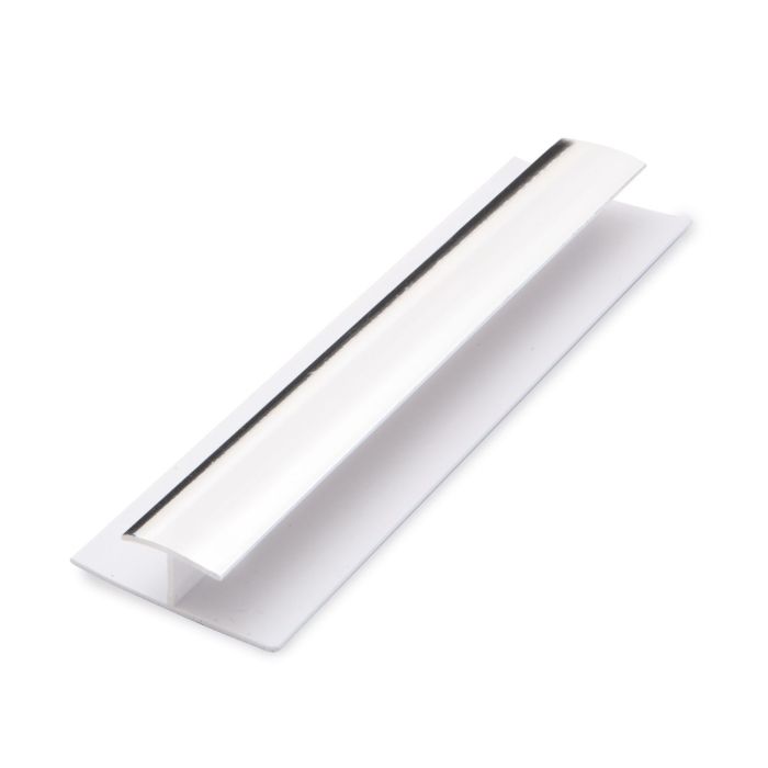Guardian Chrome PVC Decor Cladding 10mm H Joining Trim - 2.7m
