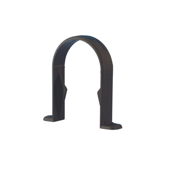 Cast Iron Effect Round Guttering Downpipe Clip - 112mm