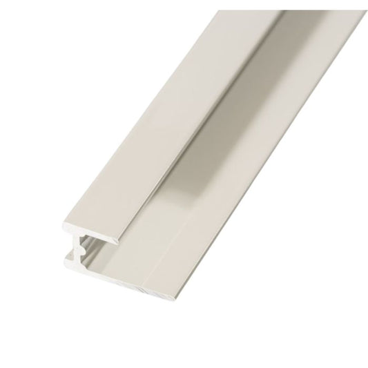 White Aluminium Base Seal for Storm 10mm Bathroom Cladding - 2.4m