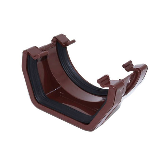 Brown Square To Round Guttering Adaptor - 114mm