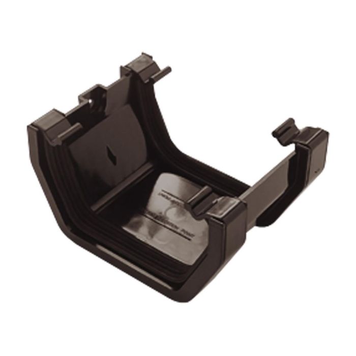Black Square Guttering Union Bracket - 114mm