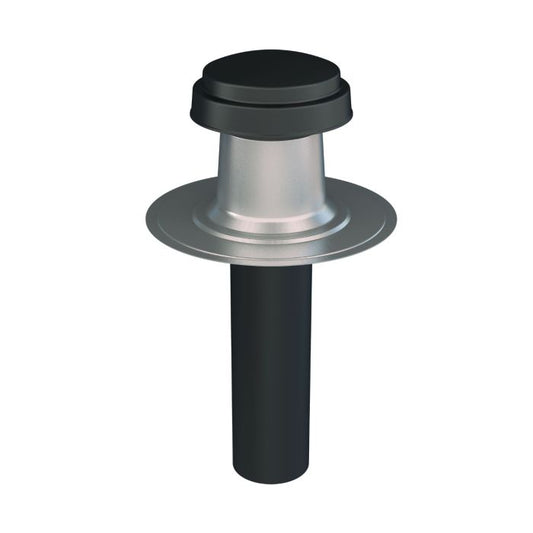 Ubbink Black Flat Roof Vent Terminal - 160mm