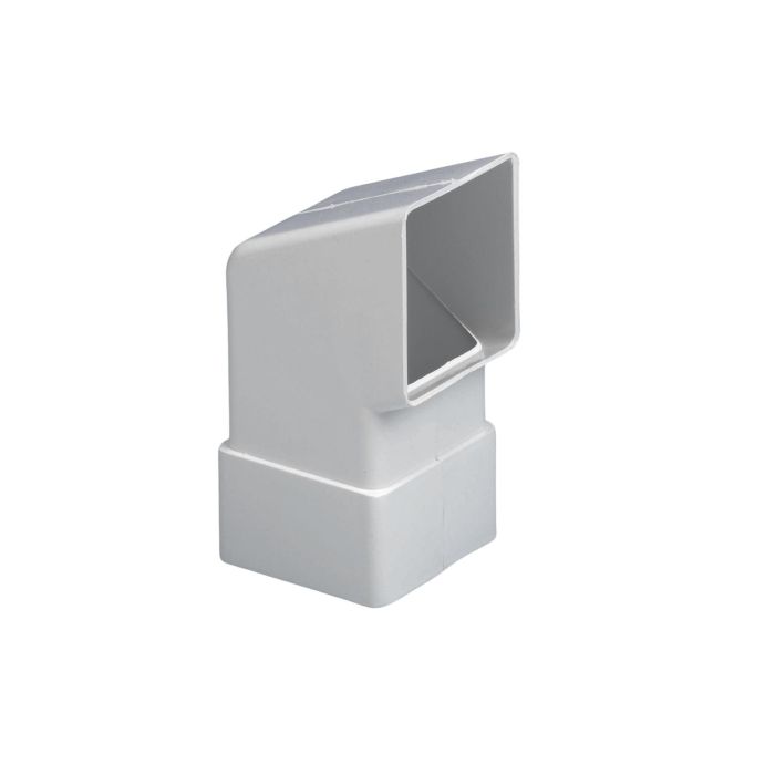 White Square Guttering Shoe - 114mm
