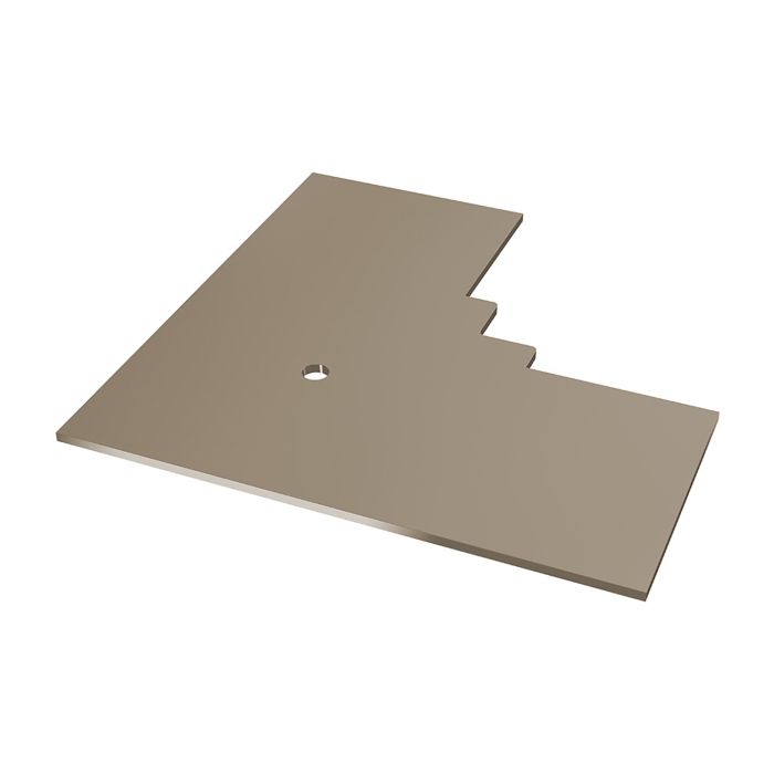 Taupe Horizontal Coastline Cladding 90° Internal Corner End Cap