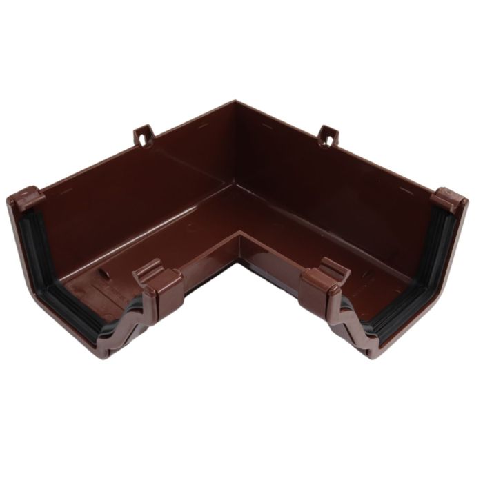 Brown Ogee Guttering 90° Internal Angle - 135mm