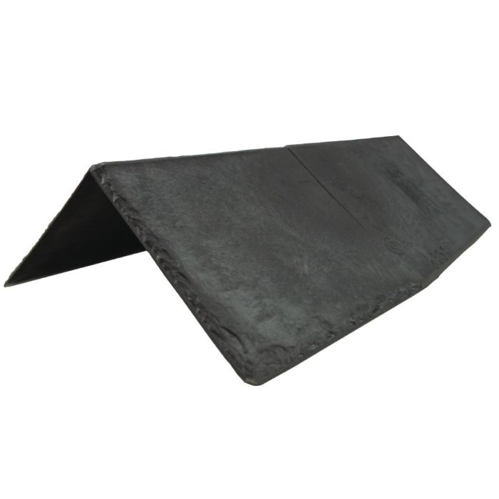 Pewter Grey Tapco Slate Lightweight Roof Tile Ridge and Hip Cap - Length 445mm x Width 150mm