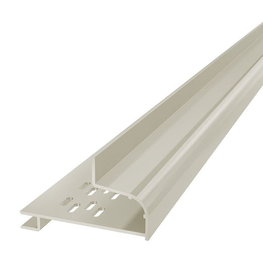 Oyster White Horizontal Coastline Cladding Window Head Trim - Length 5m