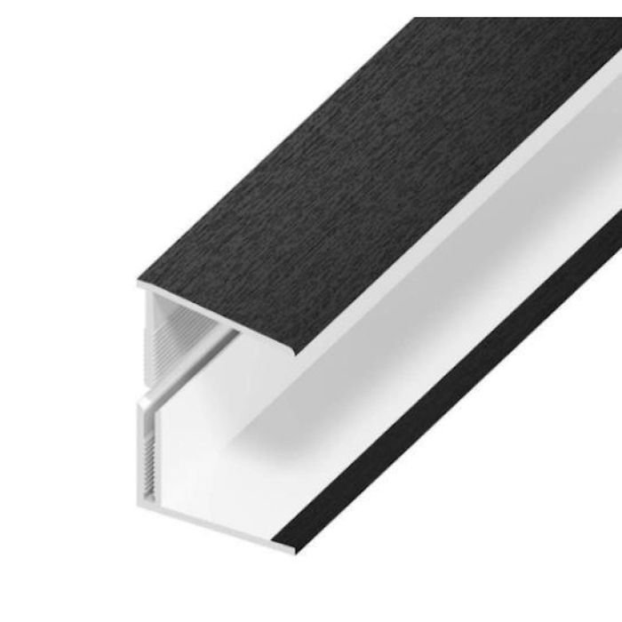 Black Ash Woodgrain Shiplap Cladding Edge Trim - Length 5m x Width 35mm