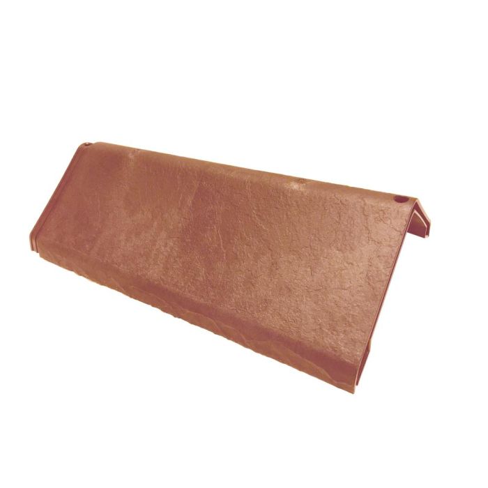 Terracotta Envirotile Plastic Lightweight Main Ridge Cap - Length 425mm x Width 245mm