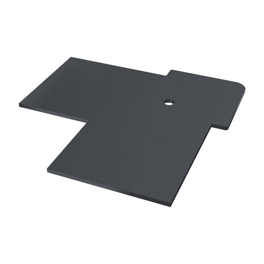 Anthracite Grey Horizontal Coastline Cladding 90° External Corner End Cap