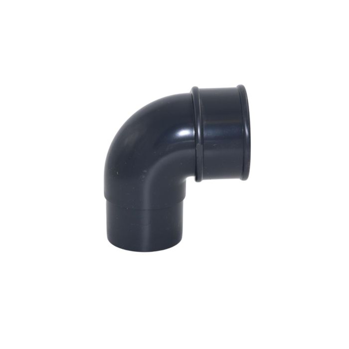 Anthracite Grey Round Guttering 92° Downpipe Offset Bend - 112mm