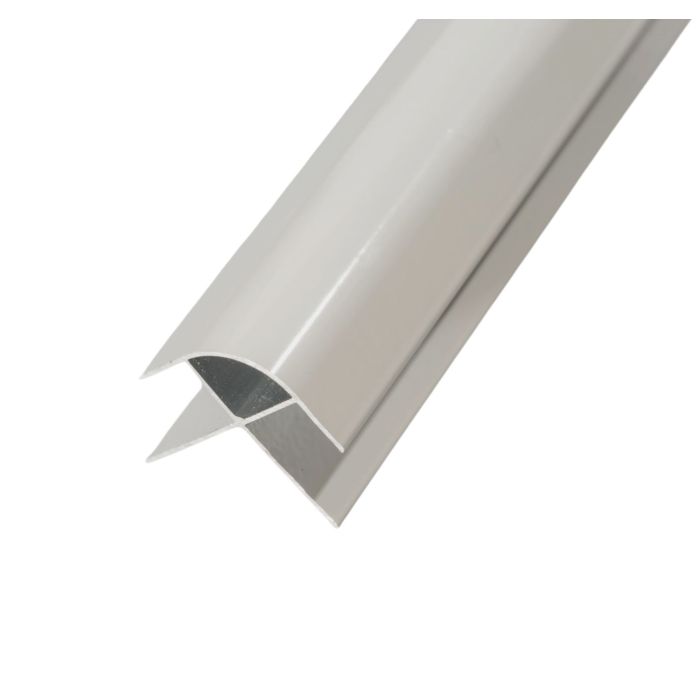 Chrome PVC External Corner for Storm 10mm Bathroom Cladding - 2.4m