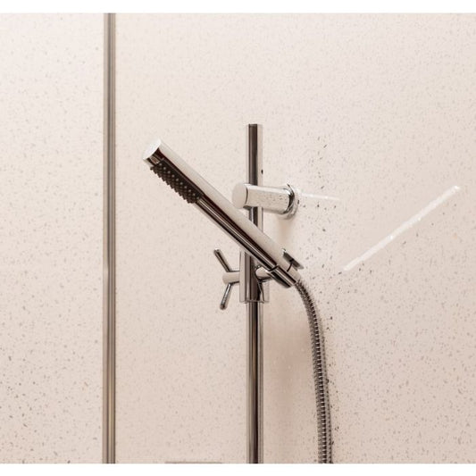 Storm White Sparkle Marble 10mm Bathroom Cladding Panel - 2.4m x 1m