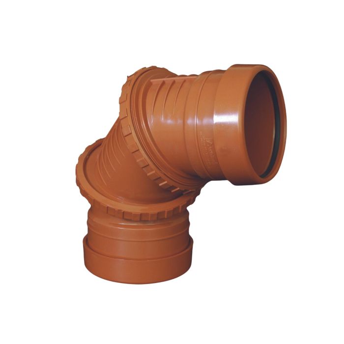 Terracotta Underground Drainage 0-90° Adjustable Bend - 110mm