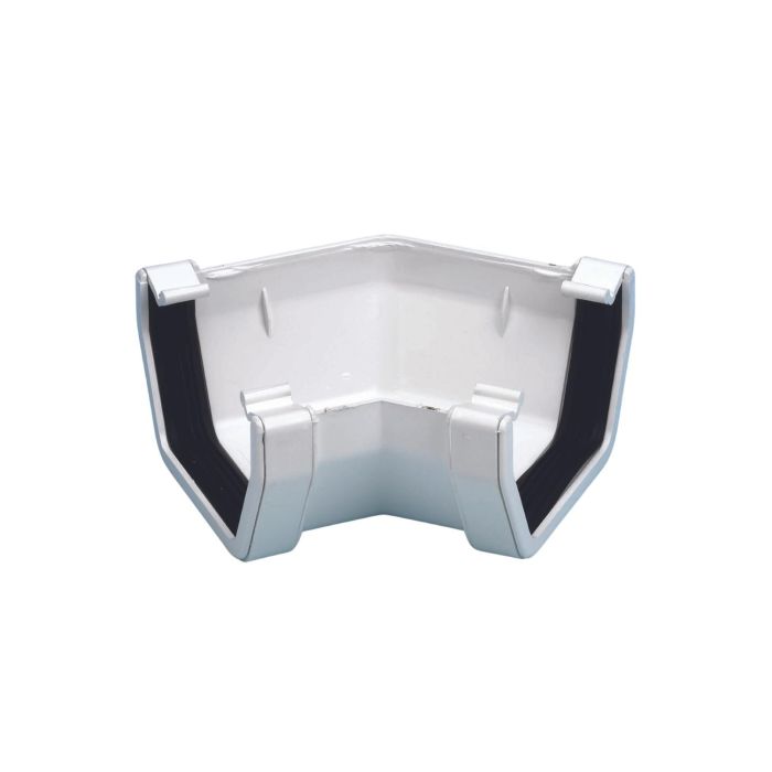 White Square Guttering 135° Angle - 114mm