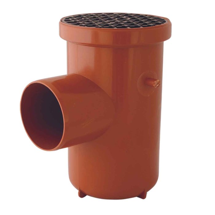 Terracotta Underground Drainage Roddable Bottle Gully With Removable Insert - 110mm