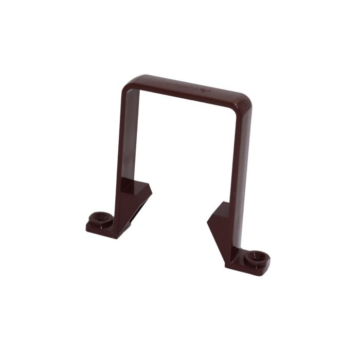 Brown Square Guttering Downpipe Clip - 114mm