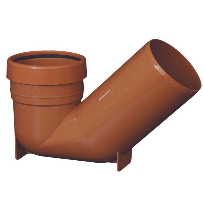 Terracotta Underground Drainage Low Trap - 110mm