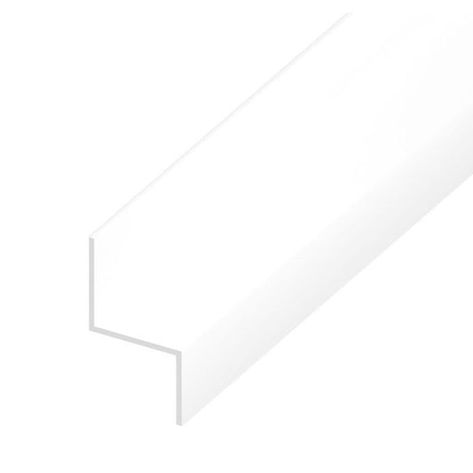 White Smooth Shiplap Cladding Drip Trim - Length 5m x Width 25mm