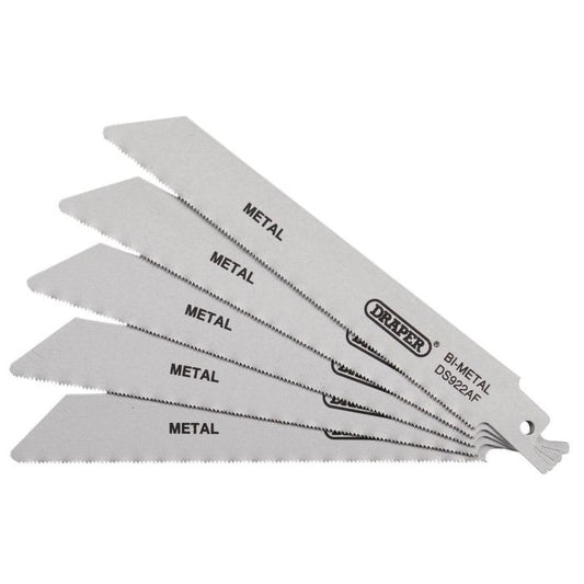 Draper Bi-metal 150mm Reciprocating Saw Blades Multi Purpose Cutting 24tpi - 5 Pack