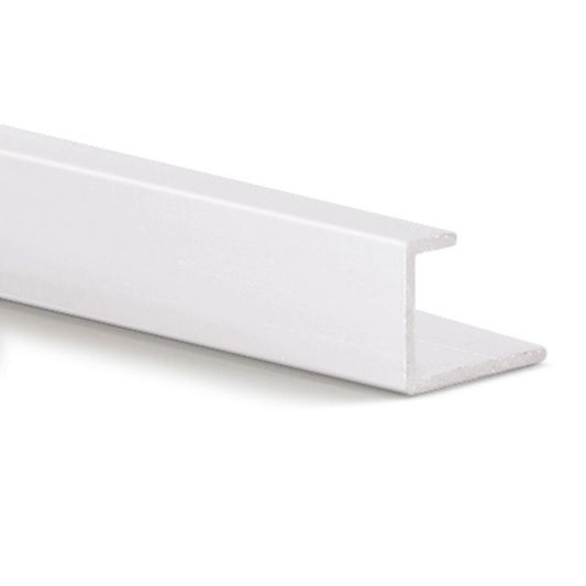 Guardian Decor Cladding White Aluminium 10mm Edge Trim - 2.4m