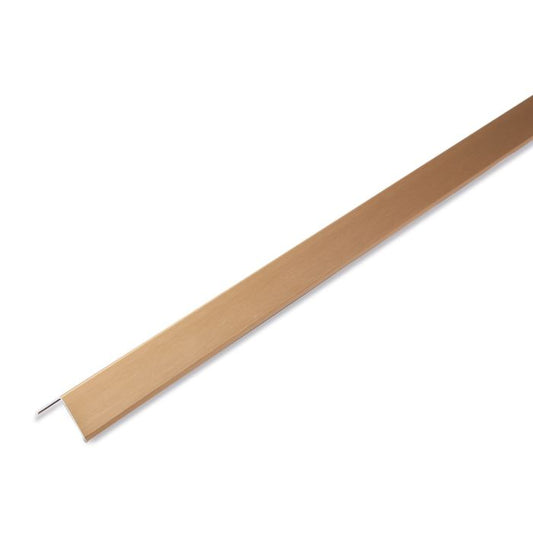 Guardian Decor Cladding Brushed Gold Aluminium 10mm External Corner Trim - 2.4m