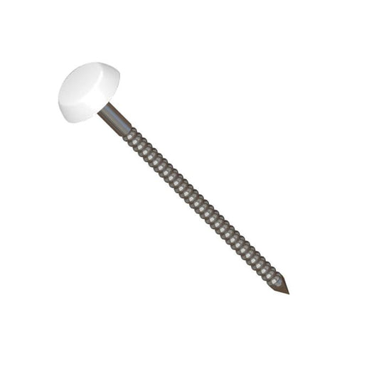 White Europin Stainless Steel Fixing Pins - Length 65mm x Box of 100