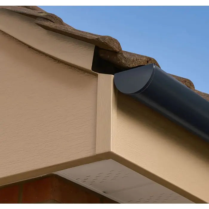 Cream White Woodgrain Double Fascia Capping Board - Length 5m x Width 350mm