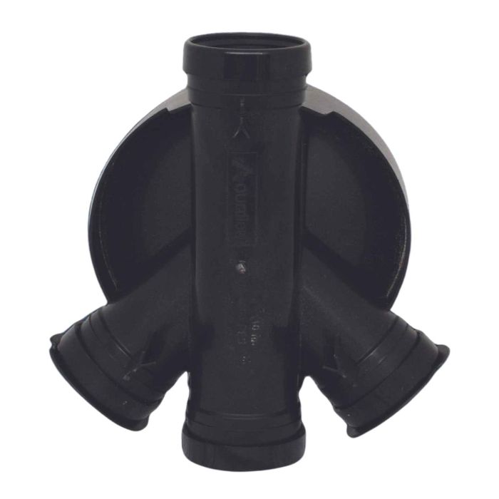 Black Underground Drainage Inspection Chamber Base - 320mm
