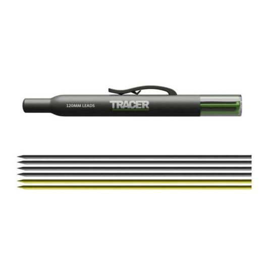Tracer Deep Hole Construction Pencil Replacement Leads - Pack of 6