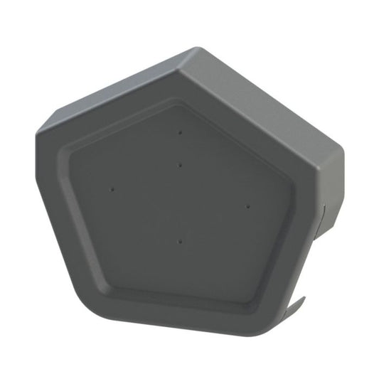 Grey Euroverge Universal Dry Verge Angled Ridge Cap - Length 245mm x Width 270mm