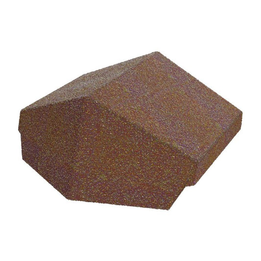 Metrotile Roof Burnt Umber 135° Hip End Cap - Length 225mm x Width 225mm