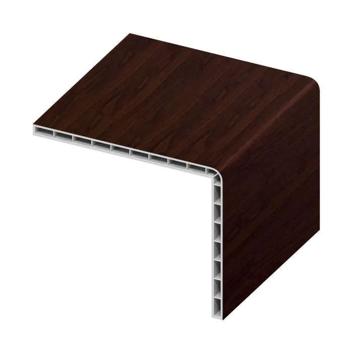 UPVC Hollow Angle Trim - Rosewood, 5m x 100mm x 80mm