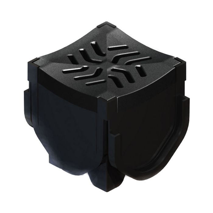 Black Channel Drain Block Angle - 110mm