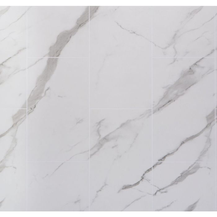 Guardian Matt Carrara Marble Grout Line Tile 10mm PVC Decor Cladding Panel - 2.4m x 1m