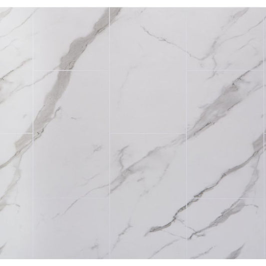 Guardian Matt Carrara Marble Grout Line Tile 10mm PVC Decor Cladding Panel - 2.4m x 1m