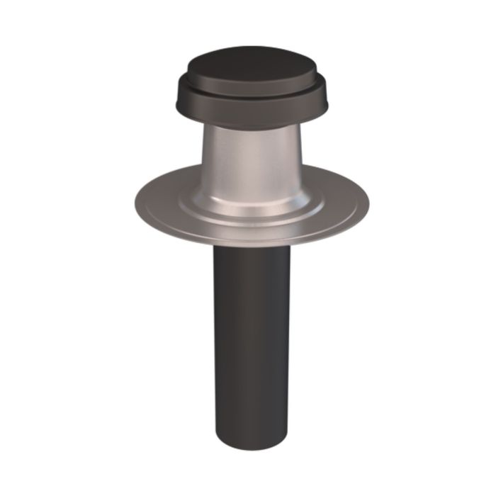 Ubbink Black Flat Roof Vent Terminal - 110mm